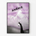 Artistic Poster Anémie - Vintage Illustration in Violet and Black