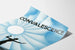 Vintage poster of convalescence with graphic design in blue and black silhouette