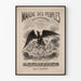 Vintage poster of the People's Market, Awakening of the Nationalities – War song