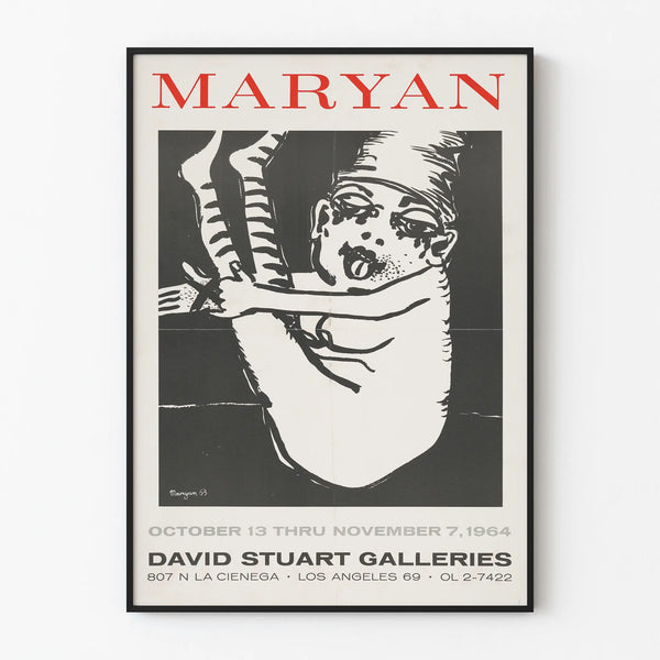 Tentoonstellingsposter Maryan 1964 - David Stuart Galleries Los Angeles