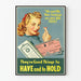 Vintage Canadian War Savings Poster