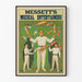 Vintage poster Mesett's Muzikale Entertainers kleurrijke jongleurs