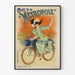Vintage poster Métropole voor fietsen en fietsen in Parijs