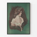 Vintage portretposter van een vrouwelijk portret uit 1902 door Frank Parker
