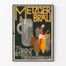 Vintage poster Metzger Bräu Zürich Duitse bier