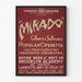 Vintage theaterposter Mikado van Gilbert & Sullivan