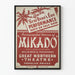 Vintage theaterposter Mikado Oudejaarsavond voorstelling