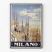 Retro poster van de Milaan Kathedraal decoratief