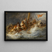 van het schip in nood - Émile-Raphaël Ménard — ingelijst kunstwerk aan de muur