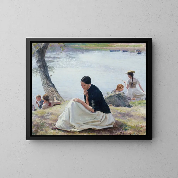 De herinneringen - Émile Friant — ingelijst kunstwerk aan de muur