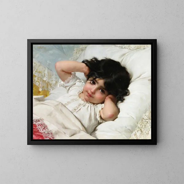 Portret van Marie-Louise - Émile Munier — ingelijst kunstwerk aan de muur
