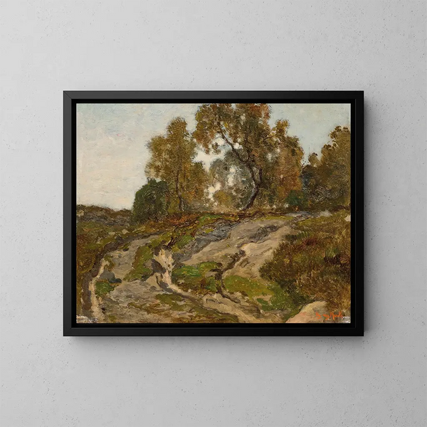 Boslandschap - Émile van Marcke — ingelijst kunstwerk aan de muur