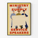 Muurposter Ministerie van Leveringsdienst Sprekers