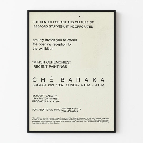 Tentoonstellingsposter « Minor Ceremonies » door Ché Baraka