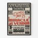 Vintage poster voor experimenteel theater Miracle at Verdun
