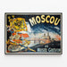 Decoratieve poster Moskou Grévin Museum — ingelijst kunstwerk aan de muur
