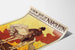 Vintage illustrated poster of Napoleon on horseback