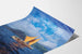 Traditional Polynesian Boat Poster on the Ocean