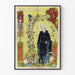 Vintage whimsical poster with character and red devil
