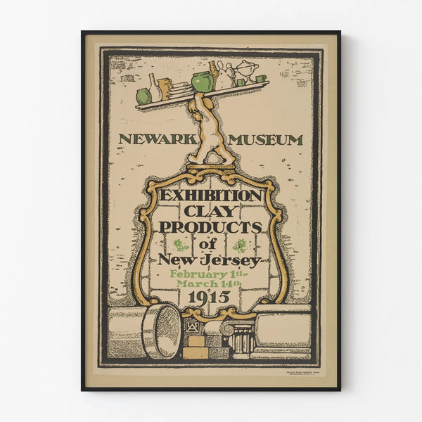Tentoonstellingsposter Newark Museum - Aardewerk uit New Jersey 1915
