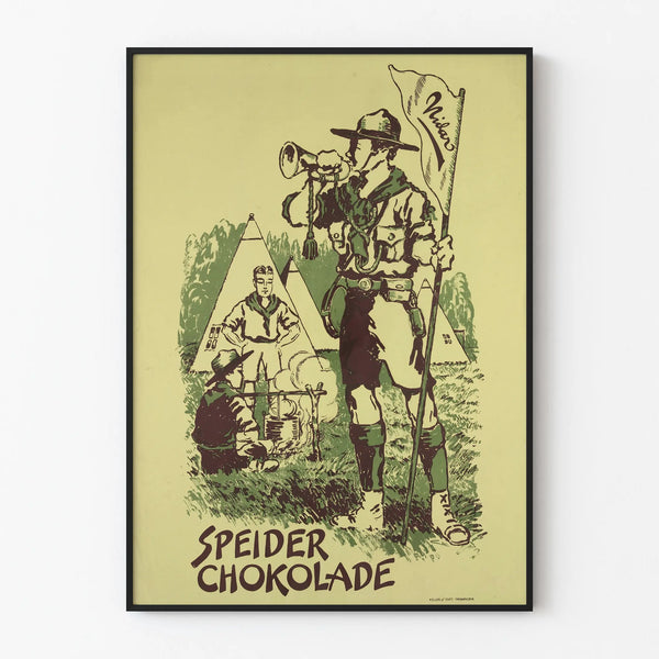 Vintage poster Nidar Speider Chokolade muurdecoratie