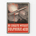 Vintage militair poster « Geen kruit zonder zwavelzuur »