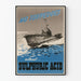 Vintage poster van torpedoboot en zwavelzuur