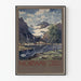 Vintage poster Noorse landschap zomer bergen en fjord