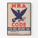 Vintage Code NRA Poster voor Onderhoud van Gemotoriseerde Voertuigen