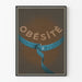 Poster ontwerp overgewicht met blauwe meetlint