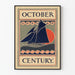 Vintage Sailboat Poster October Century