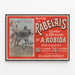 Vintage poster of the works of Rabelais illustrated by A. Robida — framed artwork on a wall