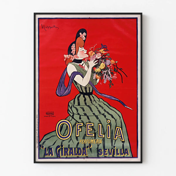 Vintage poster Ofelia Perfumeria La Giralda Sevilla muurdecoratie