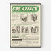 Vintage poster veiligheidsinstructies binnenmasker