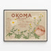 Vintage Poster OKOMA Japanese Roman Illustrated — framed artwork on a wall