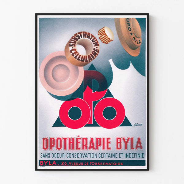 Vintage poster Opotherapie Byla - Franse retro muurschildering
