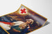 Vintage Poster with Red Cross Theme of Motherhood and Protection