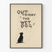 Minimalistische poster Out to Day the Wet Dog