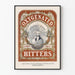 Vintage poster voor zuurstofhoudende bitters, remedie tegen koorts en astma