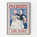 Vintage poster for Tar Soap for bathroom and hairdressing