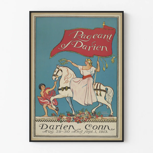 Vintage poster Pageant of Darien 1913 - Retro wanddecoratie