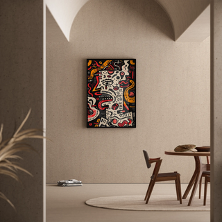 Pop Art Poster - Dekonstruiertes Gesicht