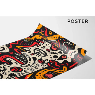 Pop Art Poster - Dekonstruiertes Gesicht
