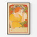Vintage poster van parfumerie voor vrouwen met een kleurrijk parfum