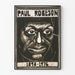 Poster Portrait Linocut Paul Robeson 1898-1976