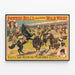Vintage poster Wild West Pawnee Bill - Western meisjes en señoritas te paard — ingelijst kunstwerk aan de muur
