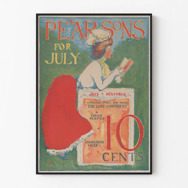 Vintage poster Pearsons voor juli stijl art déco