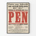 Vintage theater poster PEN, 1916