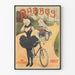 Vintage Poster Phebus Paris Wielrenner en Clown op Oude Auto