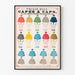Vintage poster van de presidentsverkiezingscampagne 1868 - Kleurrijke capes en petten - Philadelphia